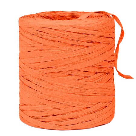 Geschenkbast "Raphia Paper" Orange, 5mm x 200m