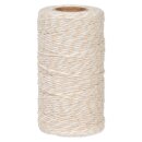 Baumwollkordel "Twist" Natur/Weiß, 2mm x...