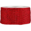 Geschenkband "Gitter Stretch" Rot, 50mm x 10m