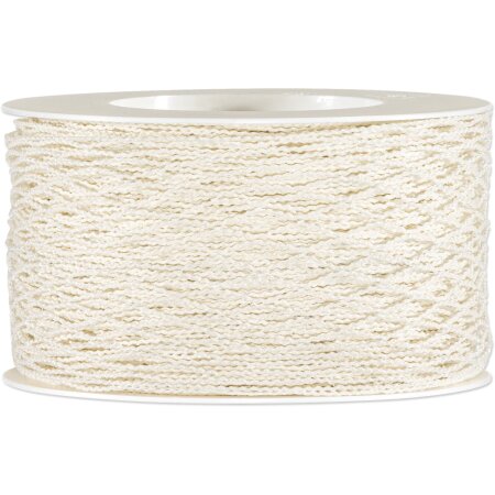Geschenkband "Gitter Stretch" Creme, 50mm x 10m