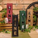 Geschenkband "Wein" Creme/Bordeaux, 25mm x 10m