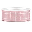 Geschenkband "Karo" Rosa, 40mm x 15m
