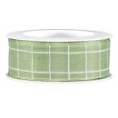 Geschenkband "Karo" Mintgrün, 40mm x 15m