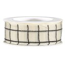 Geschenkband "Karo" Creme, 40mm x 15m