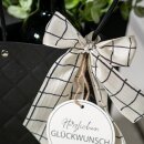 Geschenkband "Karo" Creme, 40mm x 15m