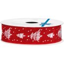 Geschenkband "Baum" Rot, 25mm x 20m