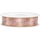 Geschenkband "Ice Crystal" Rosa, 25mm x 18m
