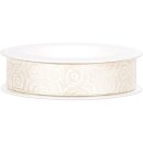Geschenkband "Swirl" Creme, 25mmx18m