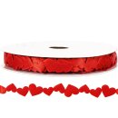 Girlande "Herzen" Rot, Satin, 15mm x 18m