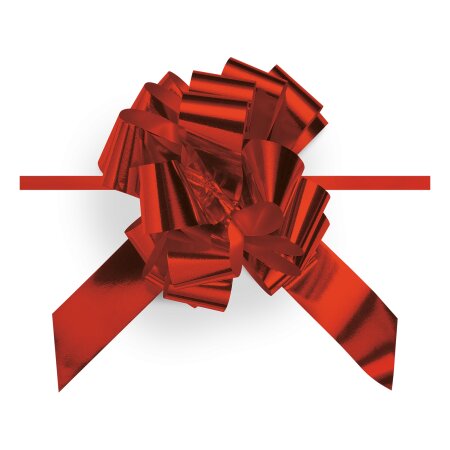 Ziehschleife "Granfiocco" Rot-Metallic, Synthetik