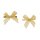 Fertigschleife mit Clip, Gold, Lurex, 15mm, 60 x 40 mm