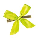 Fertigschleife mit Clip, Hellgrün, Satin, 15mm, 60 x...