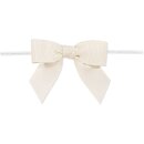 Fertigschleife mit Clip, Creme, Ripsband, 22mm, 80 x 65 mm