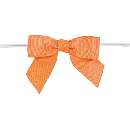 Fertigschleife mit Clip, Orange, Ripsband, 22mm, 80 x 65 mm