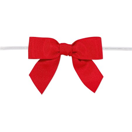 Fertigschleife mit Clip, Rot, Ripsband, 22mm, 80 x 65 mm
