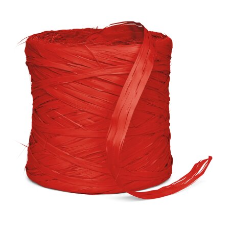 Geschenkbast "Raphia Synthetik" Rot, 200m