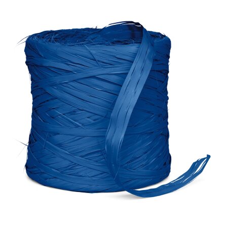 Geschenkbast "Raphia Synthetik" Blau, 200m