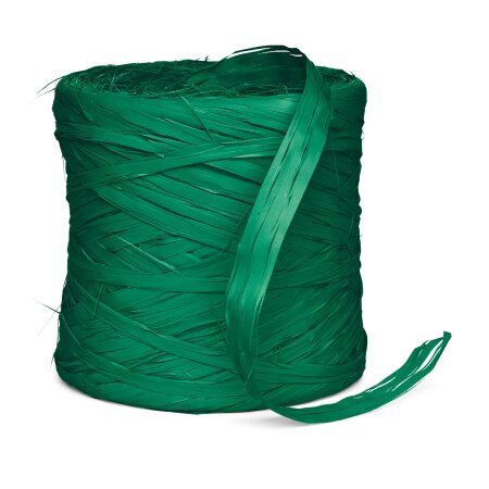 Geschenkbast "Raphia Synthetik" Dunkelgrün, 200m
