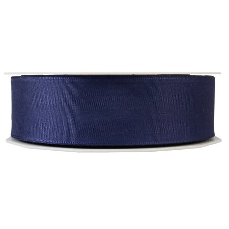 Geschenkband "Uni" Dunkelblau, 40mm x 50m, Taft mit Webkante