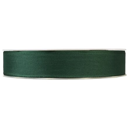 Geschenkband "Uni" Dunkelgrün, 25mm x 50m, Taft mit Webkante