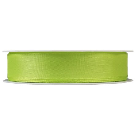 Geschenkband "Uni" Hellgrün, 25mm x 50m, Taft mit Webkante