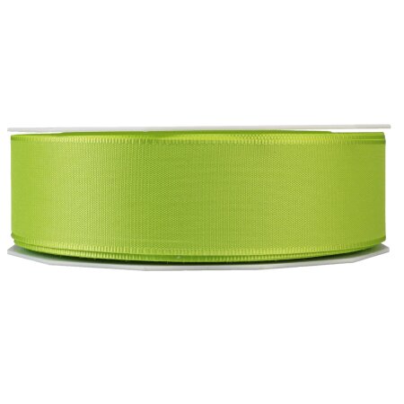 Geschenkband "Uni" Hellgrün, 40mm x 50m, Taft mit Webkante