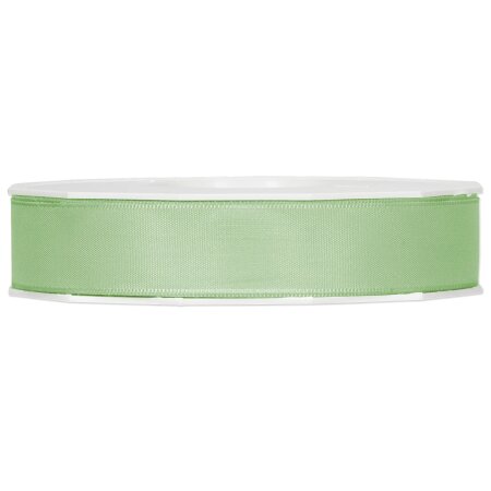 Geschenkband "Uni" Mintgrün, 25mm x 50m, Taft mit Webkante