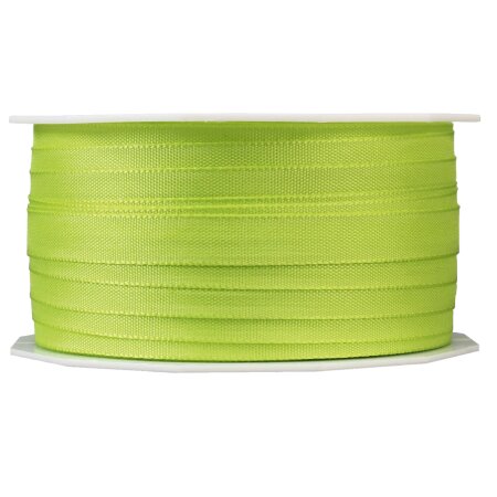 Geschenkband "Uni" Hellgrün, 10mm x 50m, Taft mit Webkante