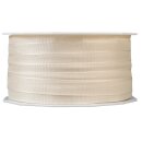 Geschenkband "Uni" Creme, 10mm x 50m, Taft mit...