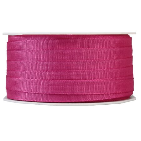 Geschenkband "Uni" Pink, 10mm x 50m, Taft m Webkante