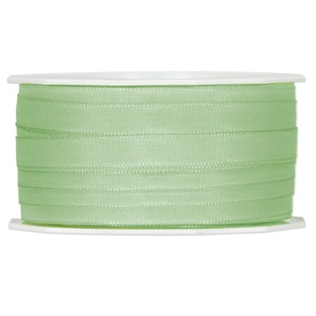 Geschenkband "Uni" Mintgrün, 10mm x 50m, Taft mit Webkante