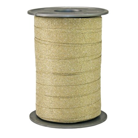 Ringelband "Glitter" Gold, 10mm x 100m