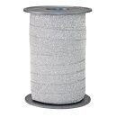 Ringelband "Glitter" Silber, 10mm x 100m