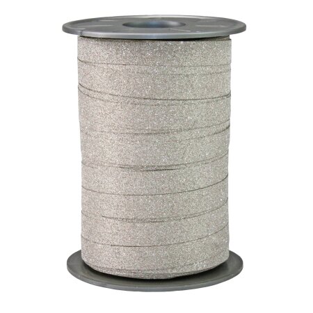 Ringelband "Glitter" Champagner, 10mm x 100m