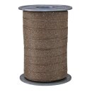 Ringelband "Glitter" Braun, 10mm x 100m