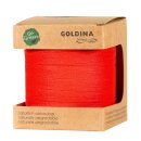 Ringelband "Go Green" Rot, 10mm x 100m, Baumwolle