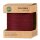 Ringelband "Go Green" Bordeaux, 10mm x 100m, Baumwolle