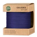 Ringelband "Go Green" Blau, 10mm x 100m, Baumwolle