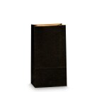 Kraftpapierbeutel Schwarz -S- 140x80x260mm, Blockboden ,...