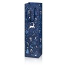 Tragetasche "Rudolph" Blau 1er, Seidenmattpapier
