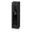 Tragetasche "Satina Schwarz" 1er mit Fenster,...