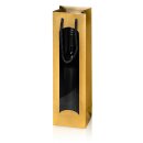 Tragetasche "Satina Gold/Schwarz" 1er Fenster,...