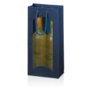 Tragetasche "Offene Welle Dunkelblau" 2er mit...