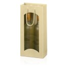 Tragetasche "Offene Welle Creme" 2er mit Fenster