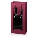 Tragetasche "Satina Bordeaux" 2er Fenster,...