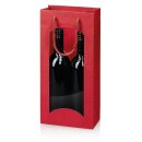 Tragetasche "Satina Rot" 2er mit Fenster,...