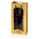 Tragetasche "Satina Gold/Schwarz" 2er Fenster,...