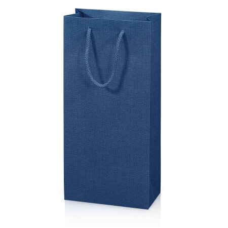 Tragetasche "Satina Dunkelblau" 2er, Strukturpapier