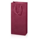 Tragetasche "Satina Bordeaux" 2er, Strukturpapier