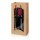 Tragetasche "Natura Style Bordeaux" 2er Fenster, Kraftpapier Kordel und Innenseite Bordeaux
